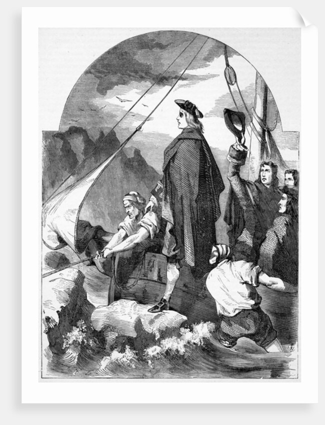 Landing of the Chevalier de St. George in Scotland by English School