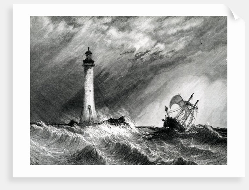 Eddystone Lighthouse, print made by W.B. Cooke, 1836 by William Clarkson (after) Stanfield