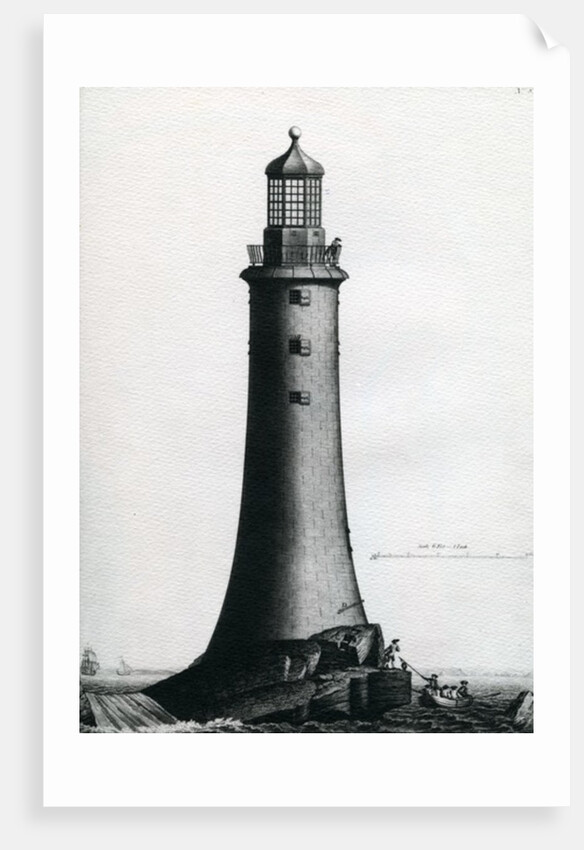 South Elevation of the Stone Lighthouse completed upon the Edystone in 1759, 1763 by Edward Rooker