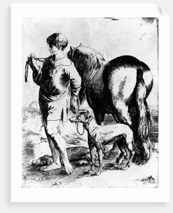 Boy with a Horse and Two Dogs, c.1597-1610 by Adam Elsheimer