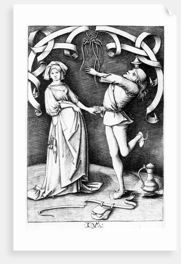 The Juggler and the Woman, c.1495-1503 by Israhel van the younger Meckenem