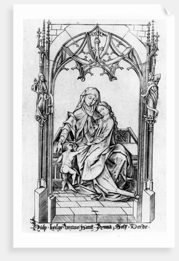 St. Anne with Mary and the Child, c.1465-1500 by Israhel van the younger Meckenem