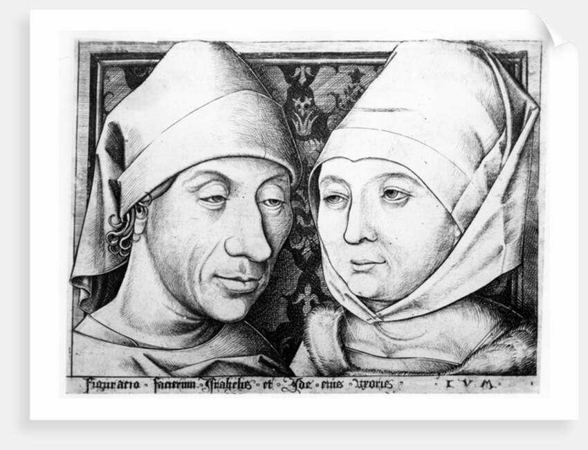 Portrait of Israhel van Meckenem and his wife Ida, c.1490 by Israhel van the younger Meckenem