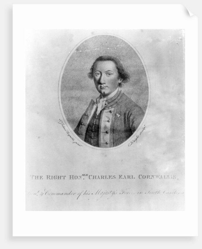 The Right Hon. Charles Earl Cornwallis, print made by C. Knight by Joshua Reynolds