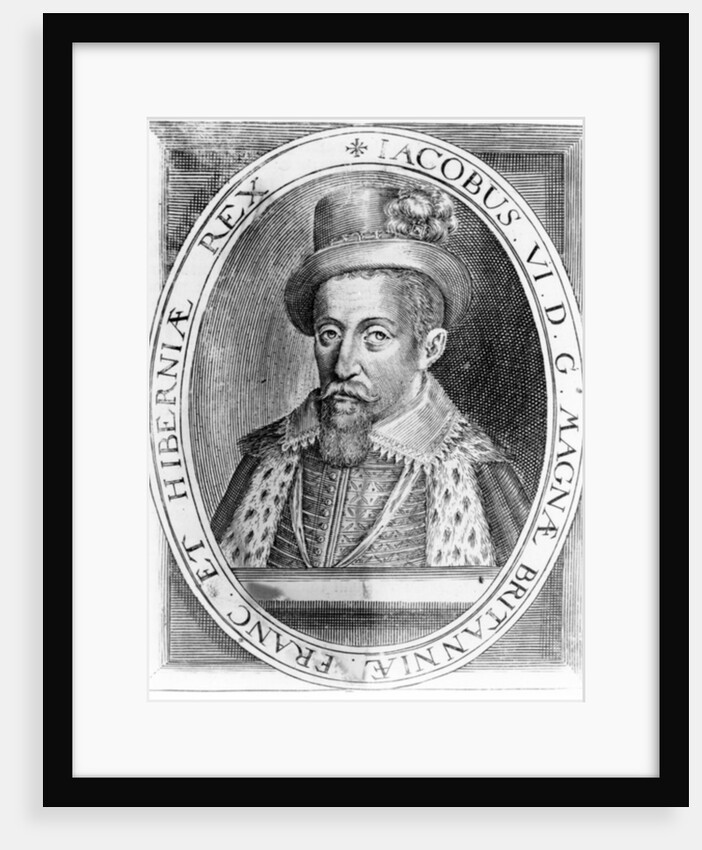James VI of Scotland, print published by H. Jacopsen, 1618 by John de (after) Critz