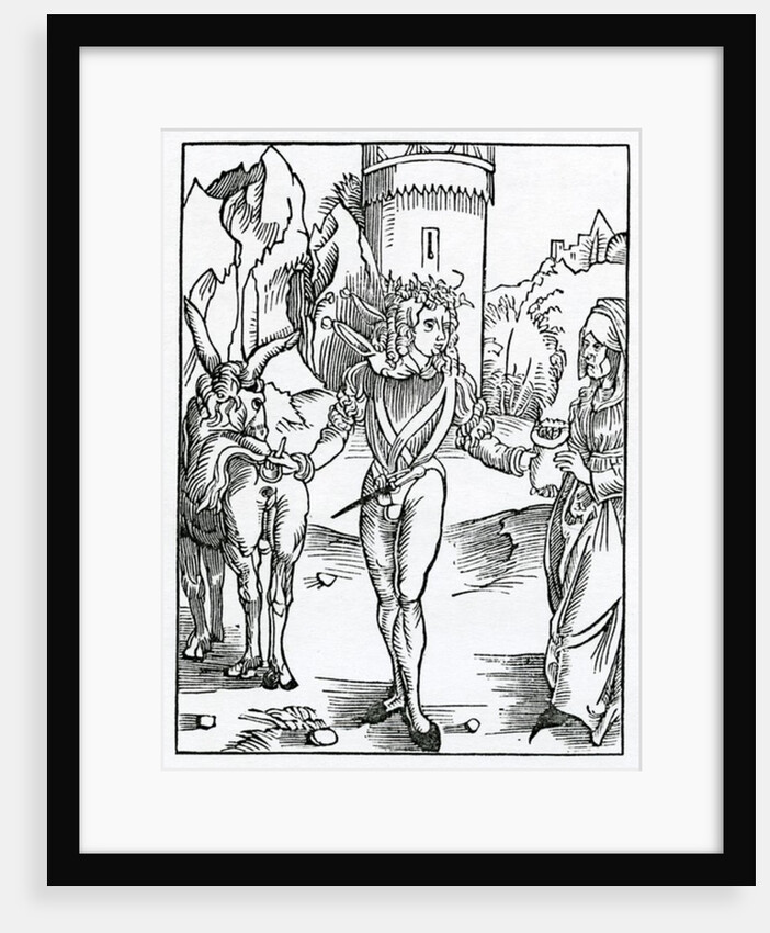 Of yonge folys that take olde wymen to theyr wyues, for theyr ryches by (after) German School
