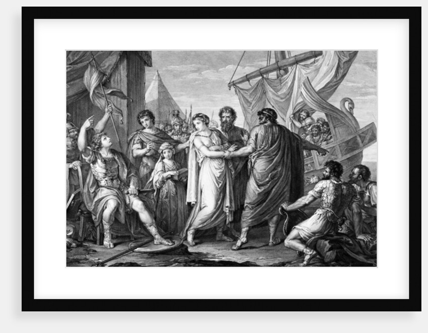 The anger of Achilles for the loss of Briseis, engraved by Domenico Cunego, 1764 by Gavin (after) Hamilton