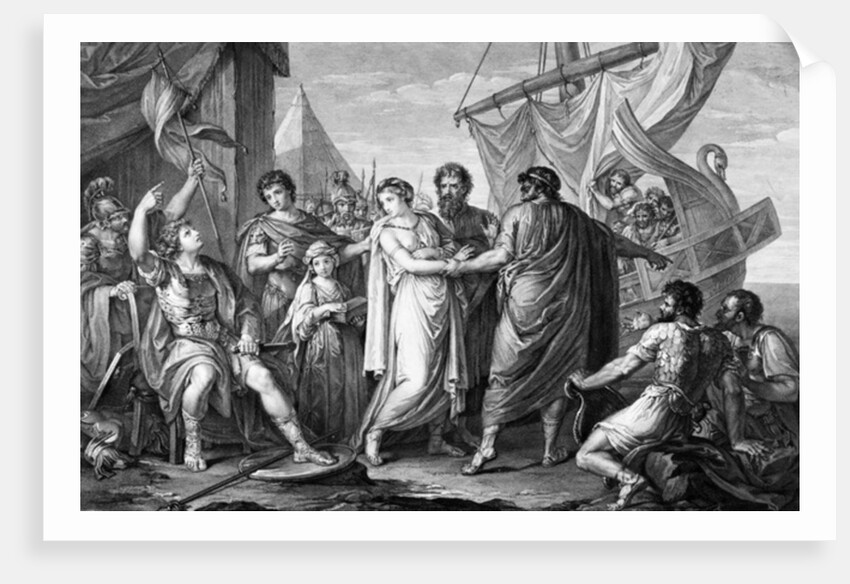 The anger of Achilles for the loss of Briseis, engraved by Domenico Cunego, 1764 by Gavin (after) Hamilton