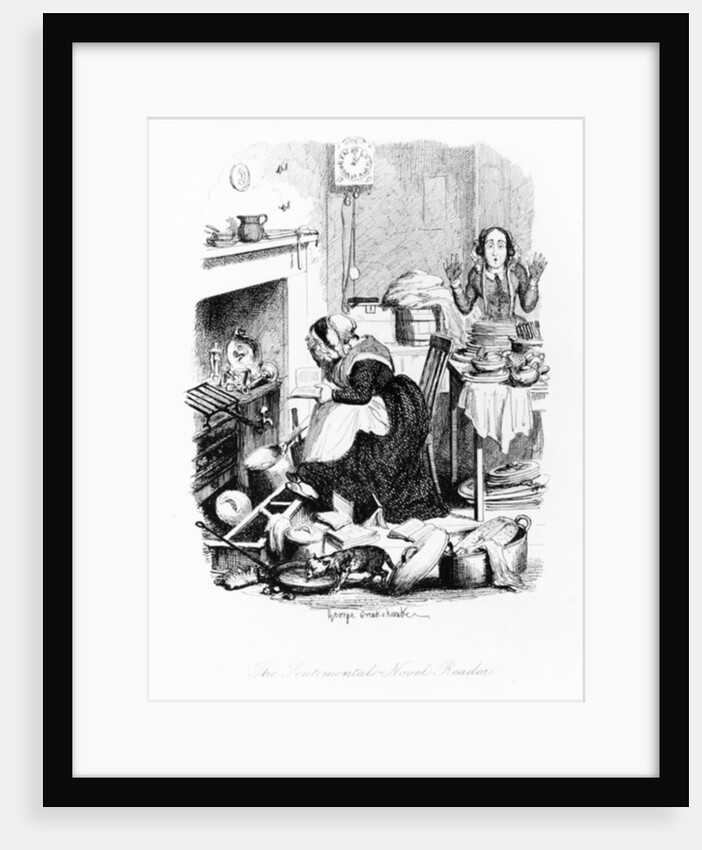 The Sentimental-Novel Reader by George Cruikshank