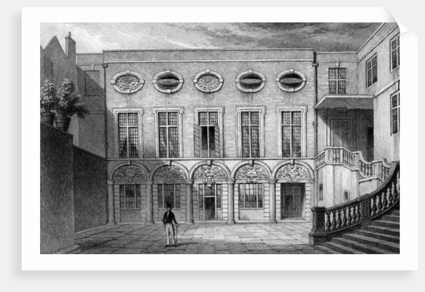 Brewers' Hall, Addle Street, print made by W. Radclyffe, 1831 by Thomas Hosmer (after) Shepherd