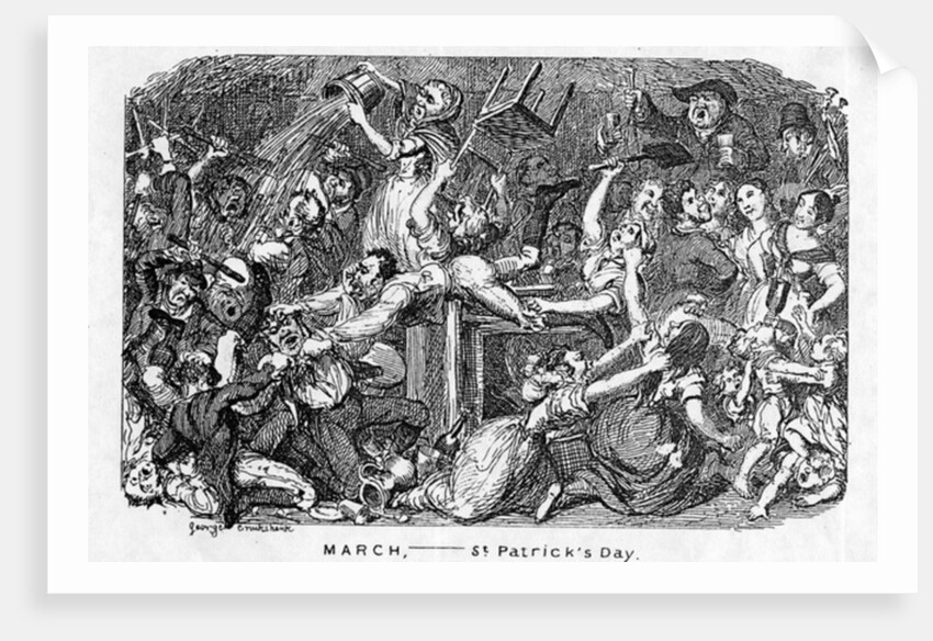 March, - St Patrick's Day by George Cruikshank
