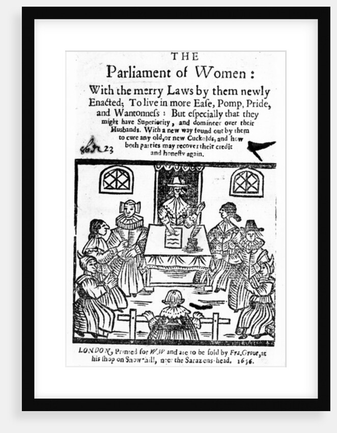 Title Page for 'The Parliament of Women', 1656 by English School