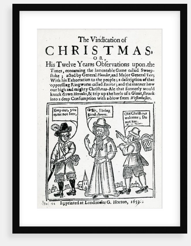 The Vindication of Christmas, 1653 by English School