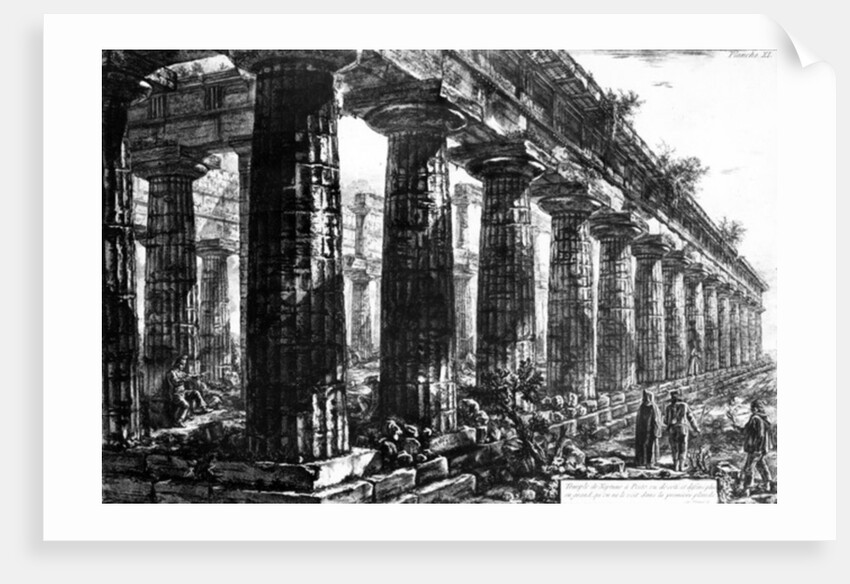 The Temple of Neptune at Paestum, etched by Francesco Piranesi, 1778 by Giovanni Battista Piranesi