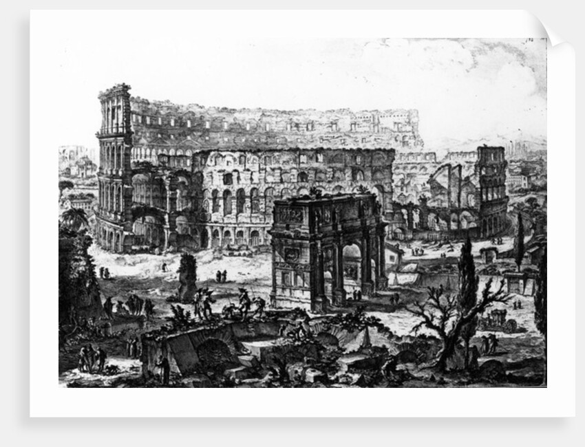 View of the Arch of Constantine and the Colosseum by Giovanni Battista Piranesi