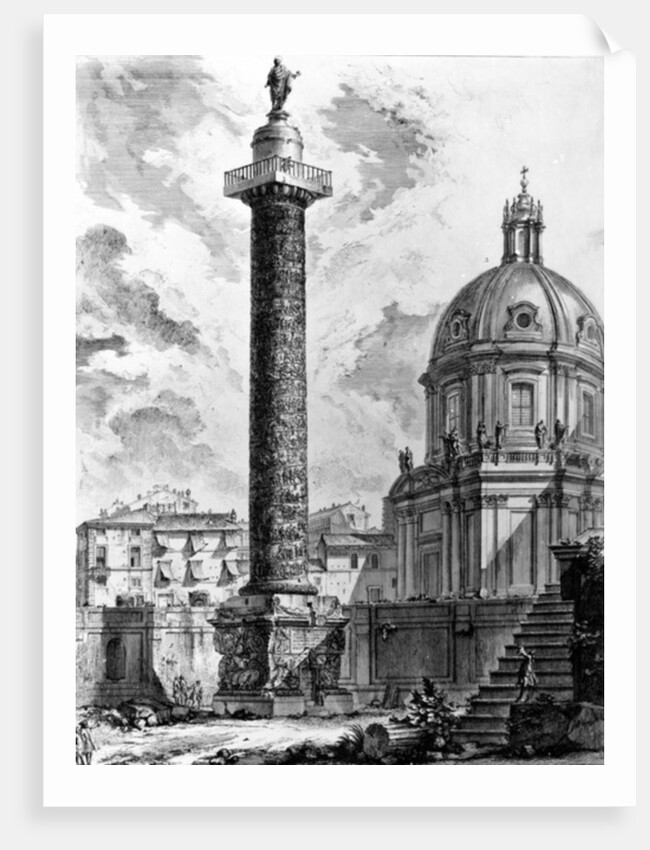 View of Trajan's Column and the Church of SS Nome di Maria by Giovanni Battista Piranesi