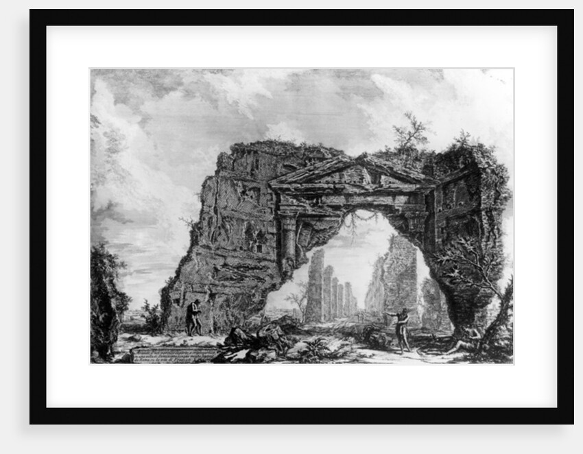 View of the ruined portico of the Villa dei Sette Bassi by Giovanni Battista Piranesi