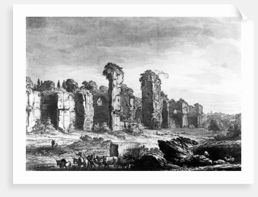 View of the Remains of Caracalla's Baths, taken from the Jesuit's Garden, Rome, c.1778 by Richard Cooper
