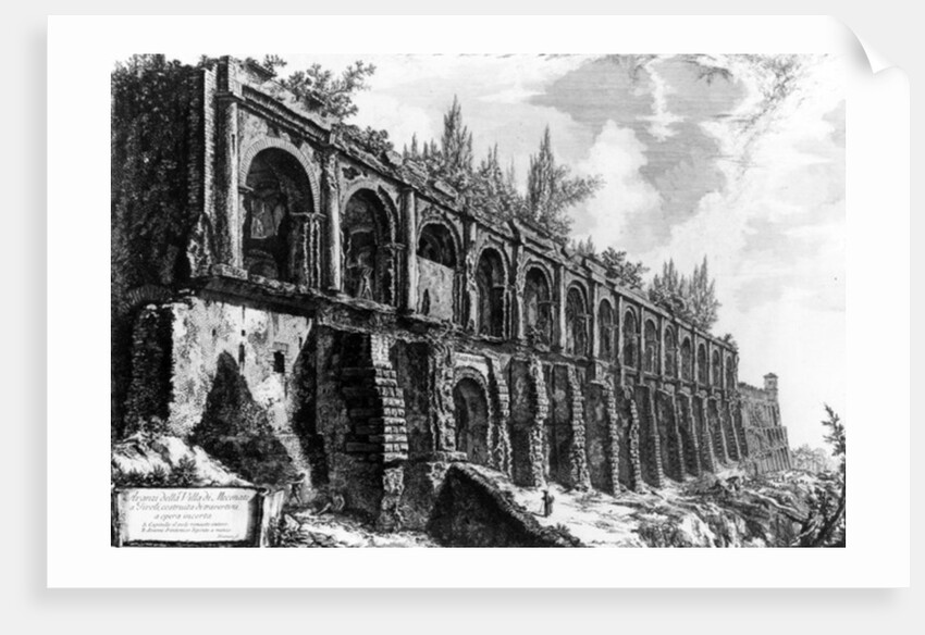 View of the Villa of Maecenas in Tivoli by Giovanni Battista Piranesi