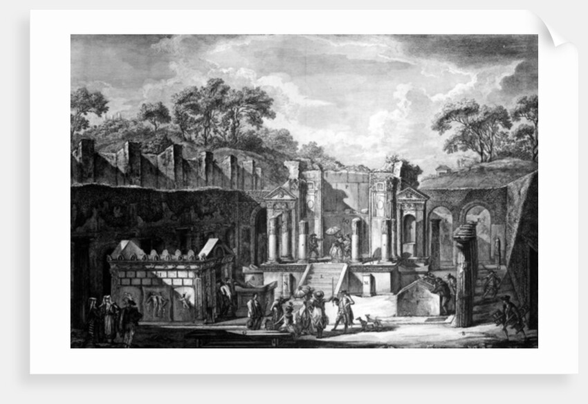 View of the Temple of Isis, Pompeii, engraved by Francesco Piranesi, 1788 by Louis Jean (after) Desprez