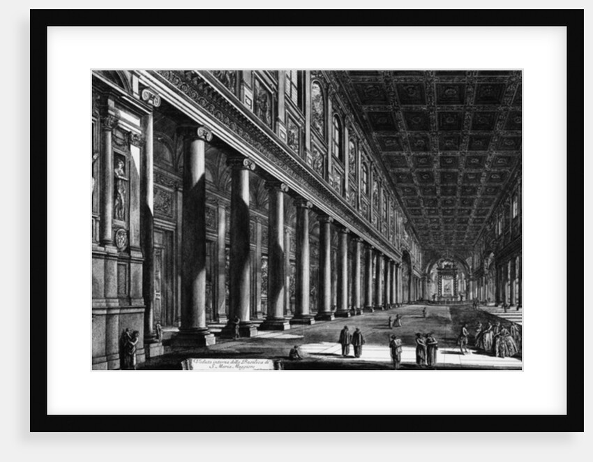 View of the interior of Santa Maria Maggiore by Giovanni Battista Piranesi