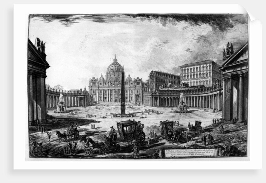 View of St Peter's Basilica and Piazza by Giovanni Battista Piranesi