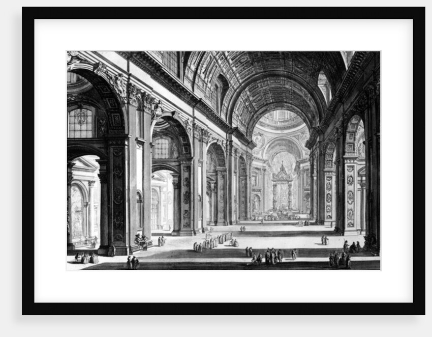 View of the interior of St. Peter's Basilica by Giovanni Battista Piranesi