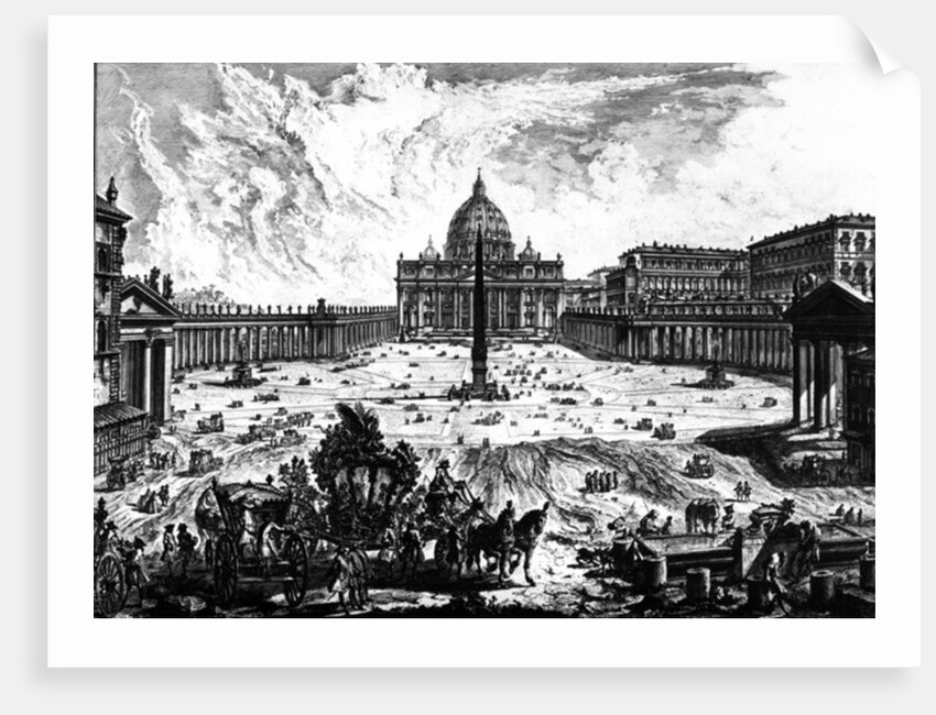 View of St. Peter's Basilica and Piazza by Giovanni Battista Piranesi