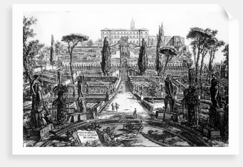View of the Villa d'Este in Tivoli by Giovanni Battista Piranesi