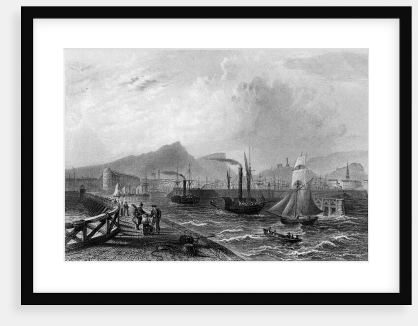 Leith Pier and Harbour by William Henry Bartlett