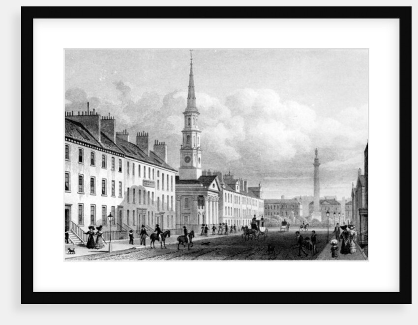 George Street, St. Andrew's Church and Lord Melville's Monument, Edinburgh by Thomas Hosmer Shepherd