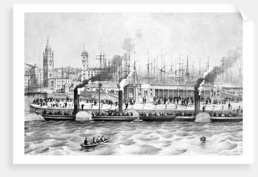 George's Landing Stage, Pier Head, Liverpool, c.1855 by English School