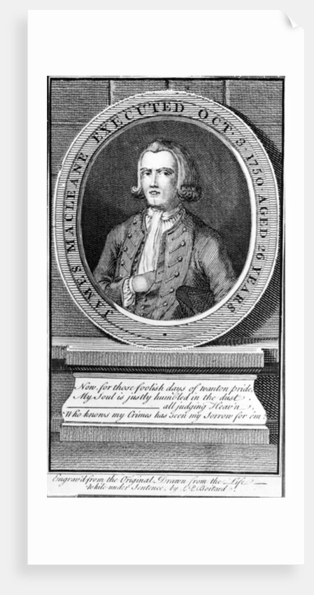 James Macleane Executed Oct. 3 1750 Aged 26 Years, 1750 by Louis Philippe Boitard