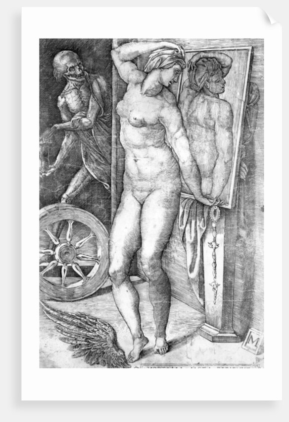 Nude looking at Herself in a Mirror by Michelangelo Buonarroti