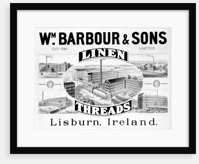 Advertisement for Wm. Barbour & Sons by Irish School