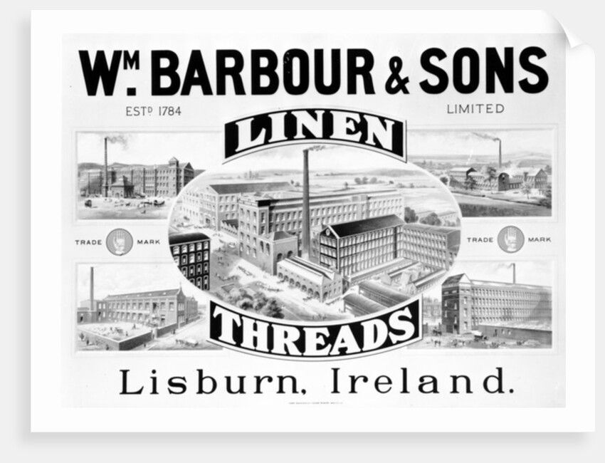 Advertisement for Wm. Barbour & Sons by Irish School