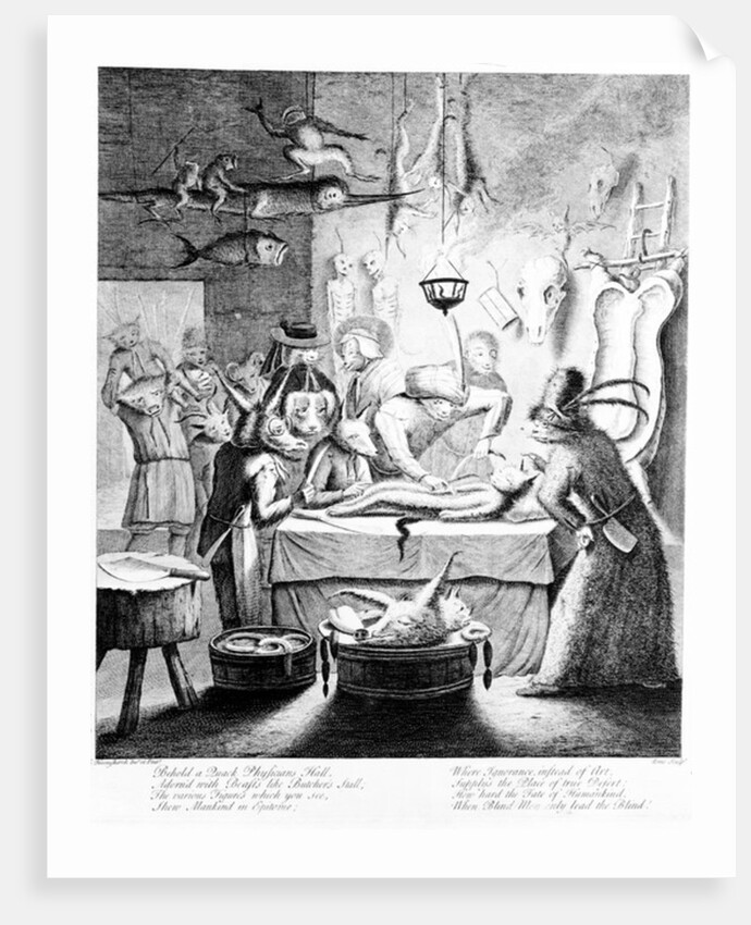 Behold a Quack Physicians Hall... by Egbert van (c.1676-1744) (after) Heemskerck