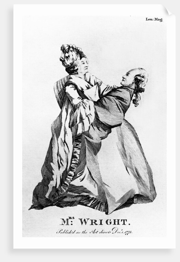 Mrs. Wright, published in the 'London Magazine', 1775 by English School