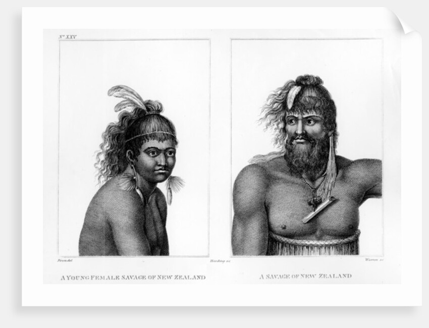 Two Savages of New Zealand by Jean (after) Piron