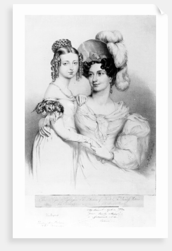Queen Victoria and her mother Princess Victoria, Duchess of Kent and Strathearn by George (after) Hayter