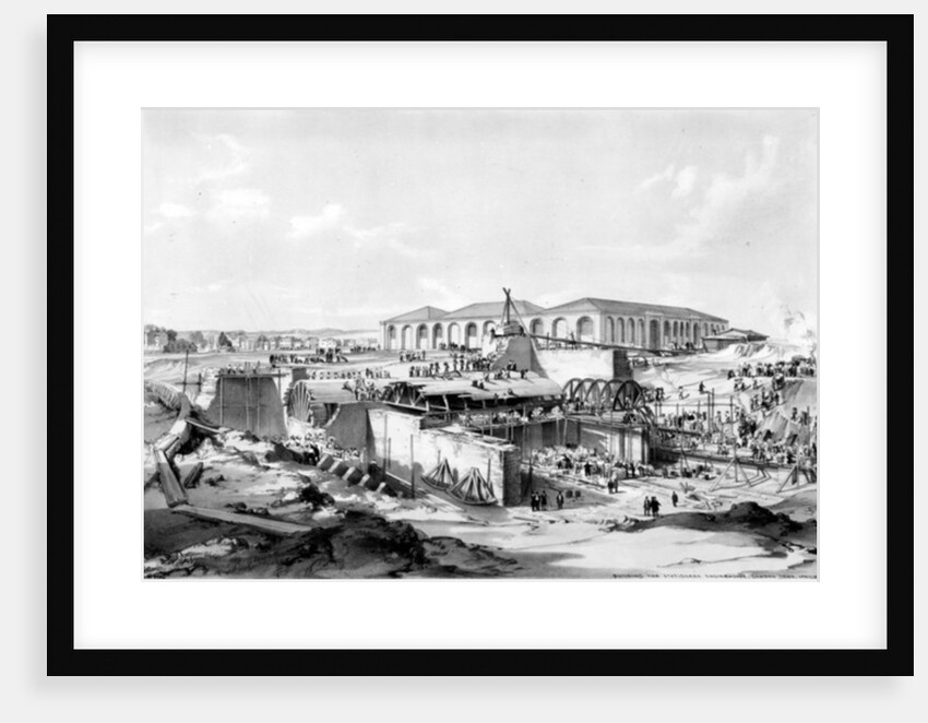 Building the Stationary Engine House, Camden Town, 26th April 1837 by John Cooke Bourne