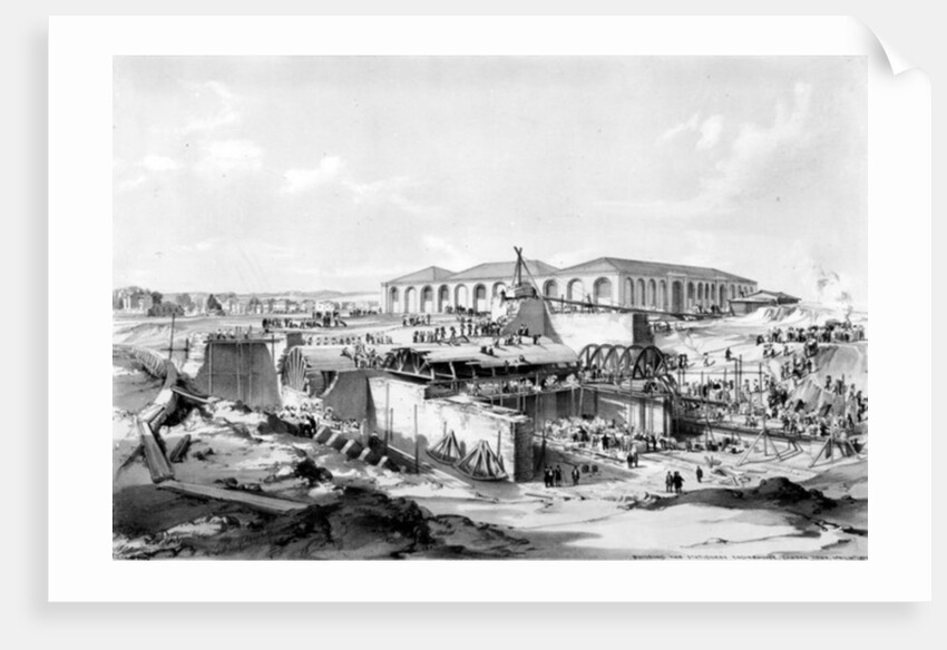 Building the Stationary Engine House, Camden Town, 26th April 1837 by John Cooke Bourne