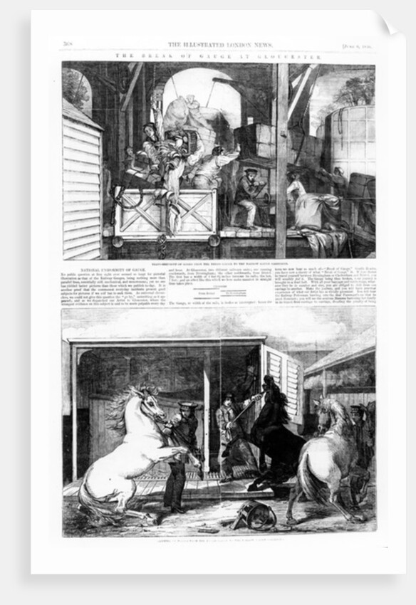 The Break of Gauge at Gloucester by English School