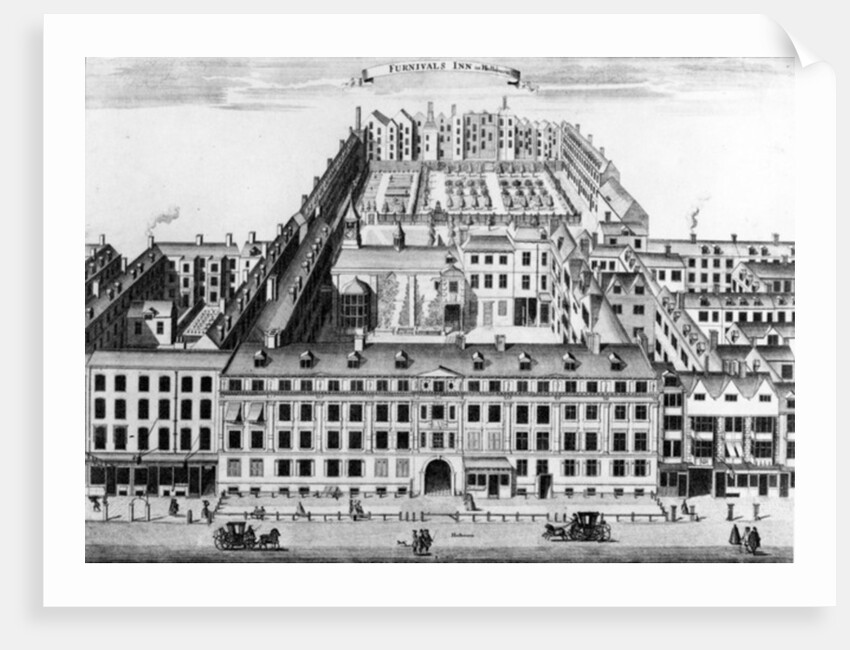 Furnival's Inn, Holborn, London, 1754 by Sutton Nicholls