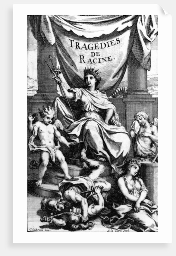 Title page to 'Tragedies de Racine' by Charles (after) Le Brun
