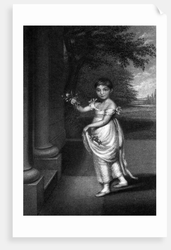 Elizabeth Barrett Moulton-Barrett at the age of nine, engraved by G. Cook, c. mid C19th by Charles (after) Hayter