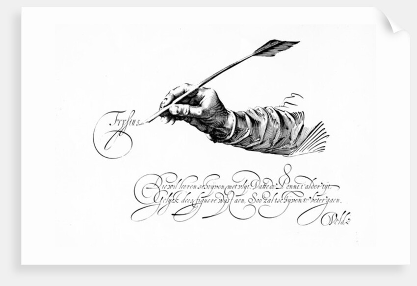Illustration from 'Mirror of the Art of Writing' by Jan van den Velde, published 1609 by Dutch School