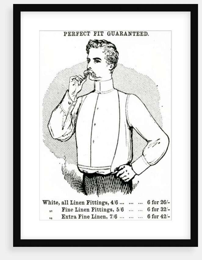 Advertisement for 'The 'Rex' Tailor-Made Shirt', c.1890 by English School
