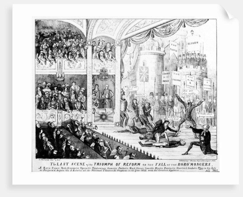 The Last Scene of the Triumph of Reform or the Fall of the Boro'mongers, 1832 by Charles Jameson Grant