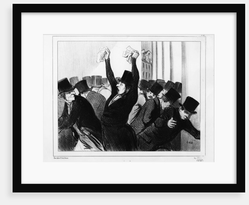 A Panic at the Stock Exchange by Honore Daumier